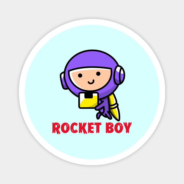 Rocket Boy | Cute Baby Magnet by KidsKingdom